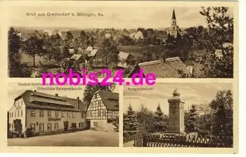 09661 Greifendorf bei Böhringen Sachsen Gasthof Kriegerdenkmal *ca.1915