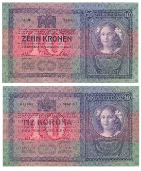 Oesterreichisch Ungarische Bank 10 Zehn Kronen 1904