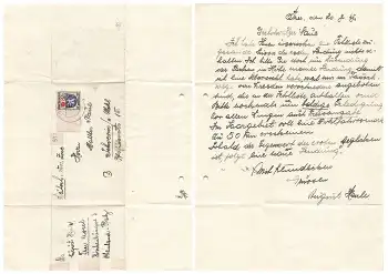 Zone Francaise Michel 9 mit Zwischensteg Brief o Trier 21.7.1946 nach Schwerin