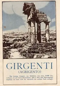 Girgenti Agrigento Reiseprospekt 8 Seiten um 1940