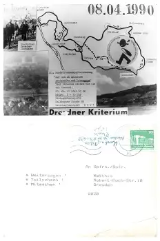 Dresdner Kriterium Sportwanderung Start Ziel Laubegast 8.4.1990