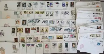 Tschechoslowakei Ceskoslovensko 107 Ersttagsbriefe FDC Sonderstempel um 1970