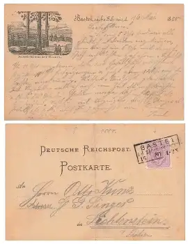 Bastei Sächsische Schweiz Privatganzsache Vorläuferkarte o 16.5.1880
