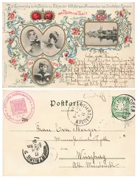 Regensburg 150 Jahre Turn und Taxis Privatganzsache o 10.6.1899