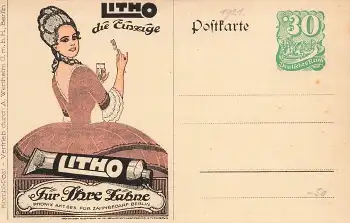 Zahnceme "Litho" Reklamekarte Privatganzsache PP51B4 1921