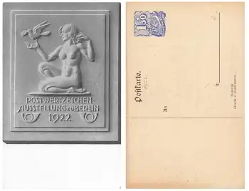 Berlin Postwertzeichen Ausstellung 1922 Privatganzsache PP54C1 *