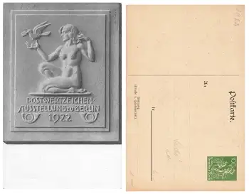 Berlin Postwertzeichen Ausstellung 1922 Privatganzsache PP63C1 *