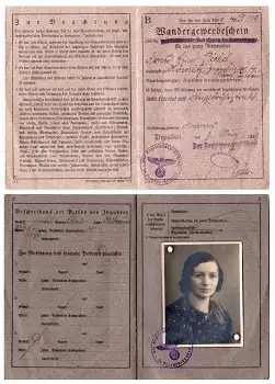 Wandergewerbeschein Dresden 1939 Frau Lisa Pichel Hörnitz