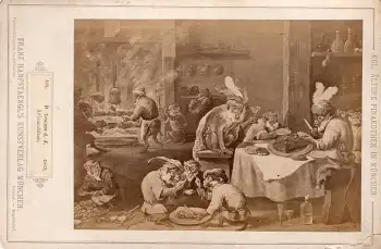 Affenmahlzeit Cabinetphoto 1882