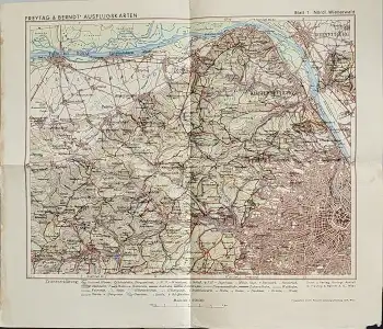 Nördlicher Wiener Wald Blatt 1 Freytag und Berndt Ausflugskarten um 1939