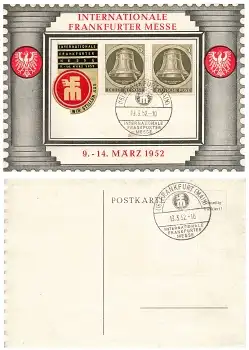 Frankfurter Messe 1952 Sonderstempel 13.3.1952