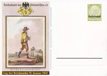 Tag der Briefmarke 1941 Ganzsache Lothringen