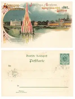 Leipzig Sächsisch- Thüringische Industrie und Gewerbe Ausstellung Privatganzsache 1897 Nr11