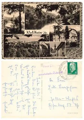 04720 Waldheim Propagandastempel "Wir haben ein klares Programm für die sozialistische Zukunft!" o 27.9.1963