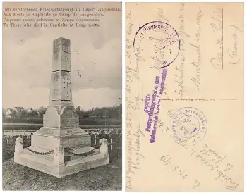 99974 Langensalza  Kriegsgefangendenkmal Prüfungsstelle Gefangenlager 21.5.1917