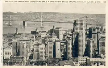 San Francisco Skyscrapers Overlooking Bay *ca. 1940