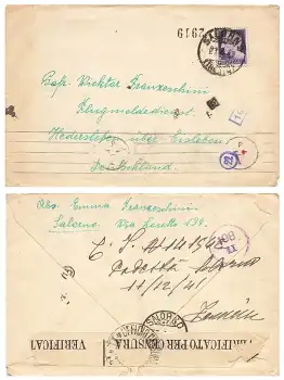 Salorno Verificato per Censura 198 II Brief o 27.4.1943 nach Hederrsleben
