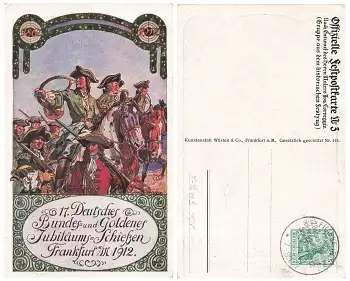 Frankfurt Main 17. Deutsches Bundesschießen Privatganzsache Sonderstempel 12.7.1912