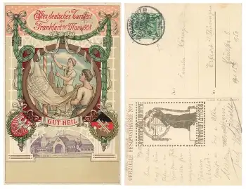 Frankfurt Main Elftes deutsches Turnfest 1908 Privatganzsache PP27C92 Sonderstempel 18.7.1908