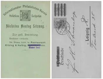 Leipzig Internationaler Philatelisten Verein Privatganzsache PP41/B6 o 31.8.1907