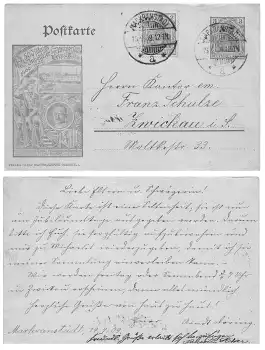 Leipzig 500 Jahre Universität Privatganzsache 3 Pfennig Germania o Markranstädt 19.9.1909