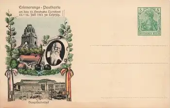 Leipzig 12. Deutsches Turnfest 1913 Privatganzsache PP27C192 Turnvater Jahn