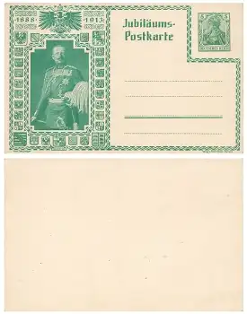 Kaiser Wilhelm II 25 Jähriges Regierungsjubiläum Privatganzsache PP27C242 1913 *