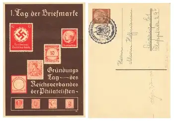 Tag der Briefmarke 1936 Privatganzsache PP122C20 Sonderstempel Lauenstein 7.6.1936
