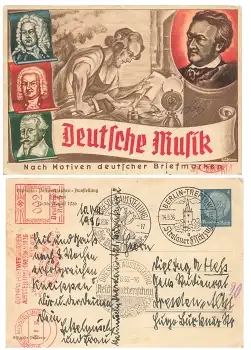 Dresden Olampia Postwerzeichen Ausstellung 1936 Privatganzsache Sonderstempel 10.8.1936 und seltener Absenderfreistempel