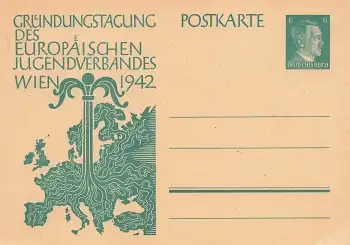 Wien Gründungstag des Europäischen Jugendverbandes 1942 Ganzsache *