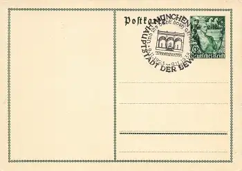 Deutsches Reich Ganzsache zum 30. Januar 1938 Sonderstempel München Hauptstadt der Bewegung 30.1.1938