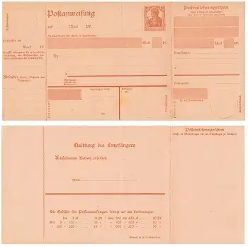 Germania 25 Pfennig Postanweisung *