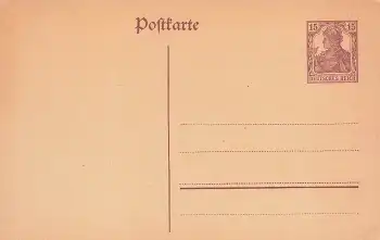 Germania 15 Pfennig Ganzsache P116 Deutsches Reich *