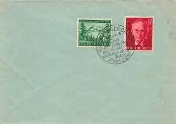 Rosegger Michel 855 856 auf Umschlag Sonderstempel Krieglach 31.7.1943