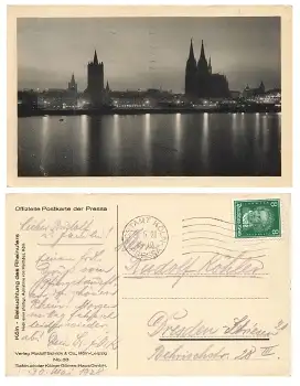 Köln Pressa Offizielle Karte 33 mit Sonderstempel 30.5.1928