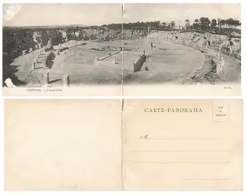 Karthago Tuniesien L Amphitheatre 2er Klappkarte um 1910 *