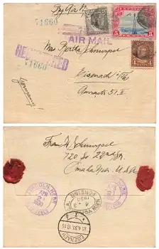 USA Air Mail R-Bief o Lincoln Nebraska 2.4.1930 nach Eisenach