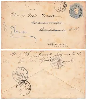 Chile Ganzsachenbrief o 6.7.1905 nach Alt Weissensee
