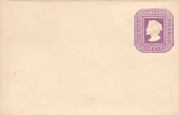Chile Porto Franco 5 Cents Ganzsachenumschlag 1893 *