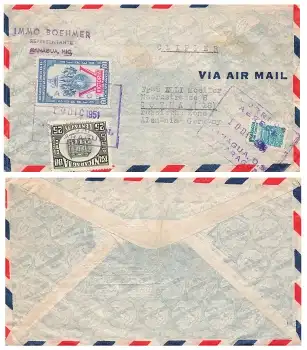 Nicaragua Via Air mail  o Managua 10.12.1951 nach Gotha