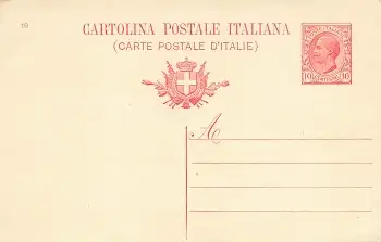 Italien Cartonlina Postale 10 Centesimi Ganzsache um 1911 *