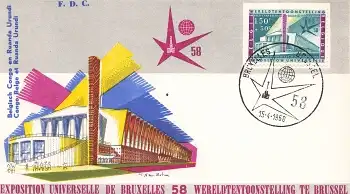 Belgien Exposition Universelle de Bruxelles 1958 FDC