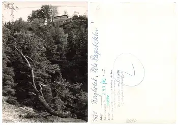 01824 Papststein Berghotel Elbsandsteingebirge Druckvorlage mit Druckgenehmigung *1963 Hanich1580