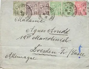 Monaco Brief o Monte-Carlo 30.12.1913 nach Dresden