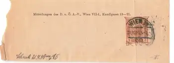 Österreich 3 Heller Streifband Ganzsache o Wien 28.11.1904