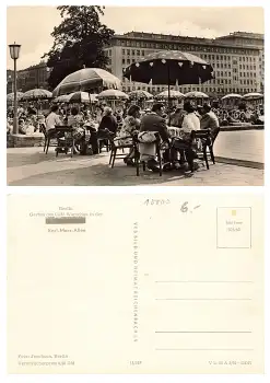 Berlin Stalinallee Karl-Marx-Alle Garten des Cafe Warschau *1960