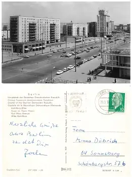 Berlin Karl-Marx-Allee Restaurant Mockba o 20.3.1965