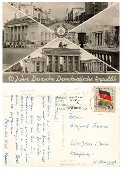 Berlin 10 Jahre Deutsche Demokratische Republik Stalinallee o 1959