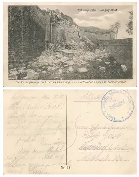 Longwy Haut Feldpost Königl. Preussisches Eisenbahn-Bataillon No. 2 um 1917