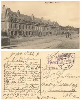 Brüssel Kaiser Wilhelm Kaserne Feldpoststation Nr31 3. Kompagnie I. Landst. Bat. Brandenburg 28.7.1916